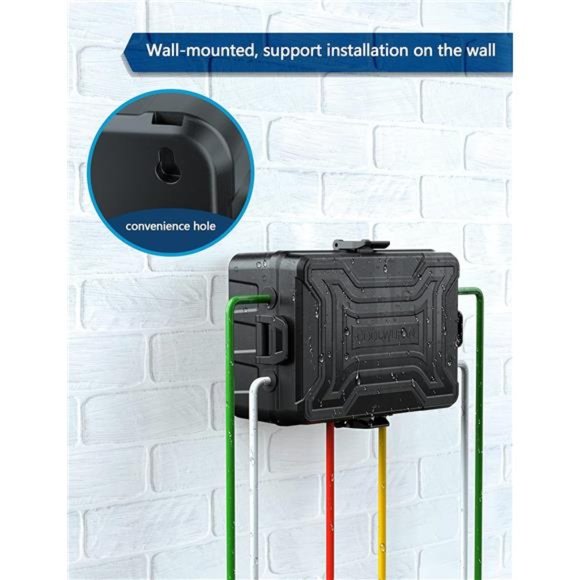 Outdoor Electrical Box, 3 Directions Waterproof Connection Cover, Black - Picture 4 of 6